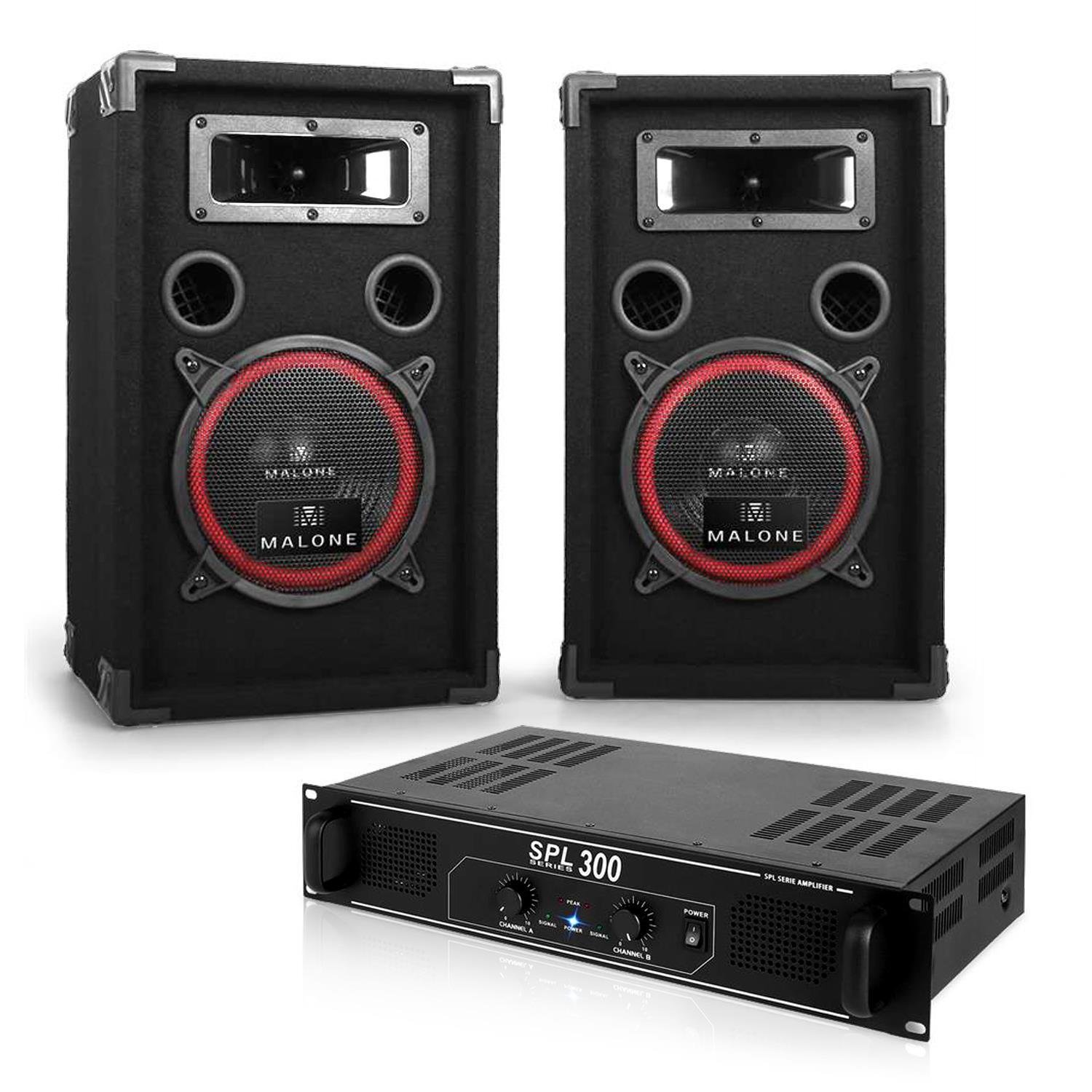 Sistema sonido DJ-PA2, 2 altavoces, 1000W | PC Low Cost